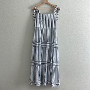 Petal & Pup blue striped maxi/midi dress